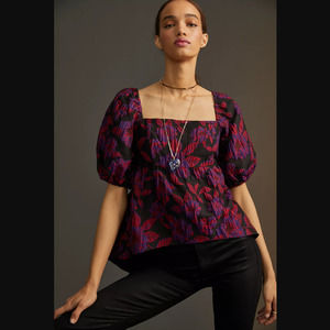 Sachin & Babi Floral Jacquard Blouse - NEW - Size 10